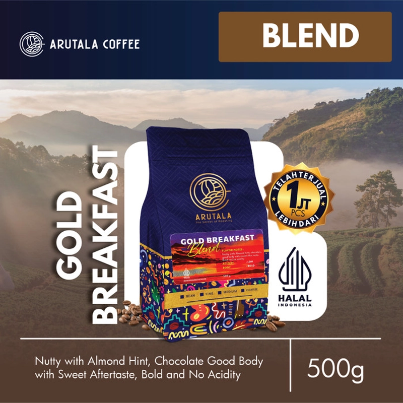 Product image Arutala - Kopi Gold Breakfast Blend 500 gram 500 gram Biji