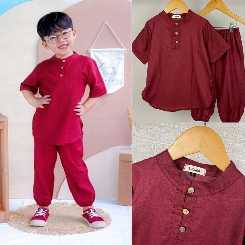 Product image Lucuna - Musa Setelan Koko Anak Baju Muslim 2 Red