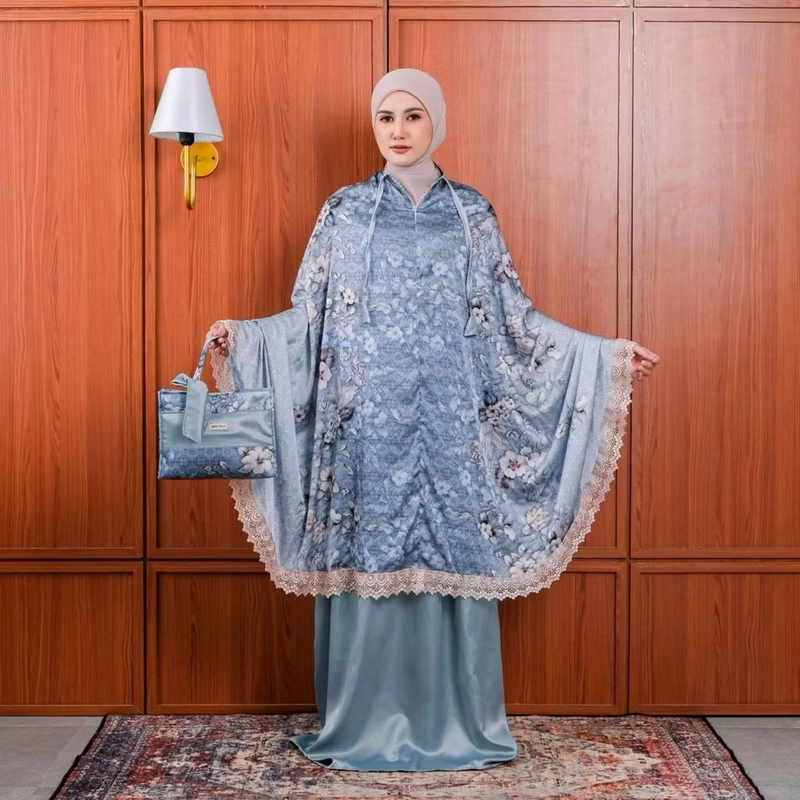 Product image qaydstoreid - Beli 1 Gratis 1 Mukena Armani Azura 2in1 Jumbo Premium Mewah aisyah aisyah blue