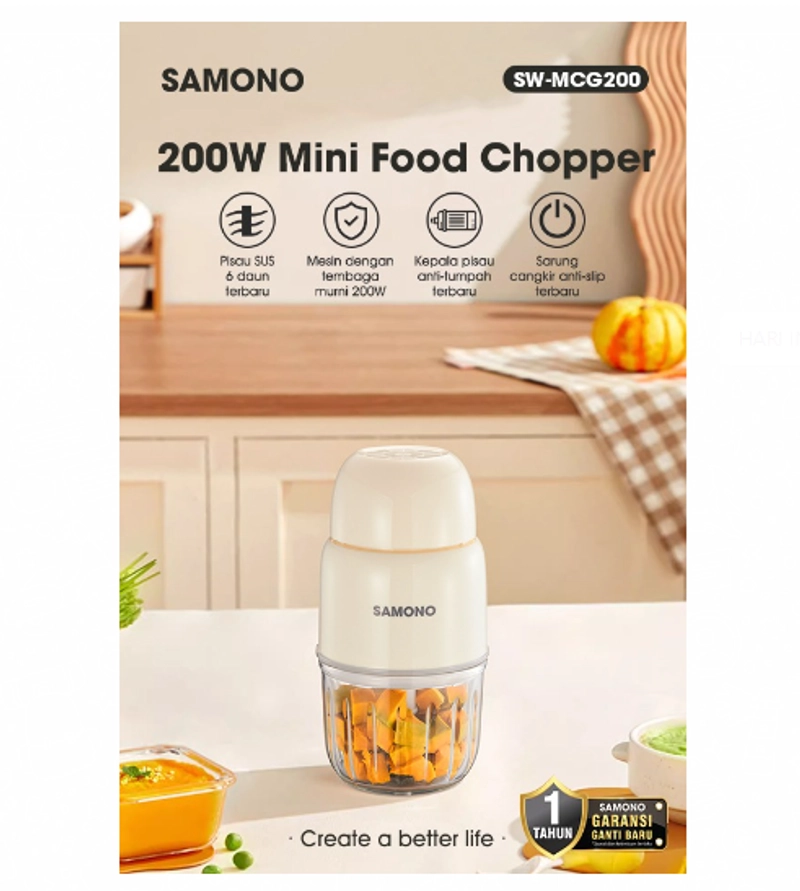 Product image UTAMAMEGA - Food Chopper Samono SW-MCB200 Stainless Steel Type SW-MCB200