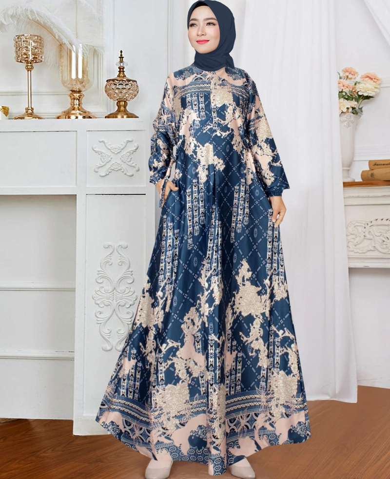 Product image Celin Fashion [TA] - Gamis Zairah motif JUMBO M Warna no 1