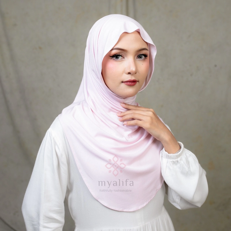 Product image Myalifa Official Store - Hijab Instan Hanna Plus Inner 2in1 Viscose Rayon Airy Meleyot Bergo Instan Bergo Malay Pashmina Inst All size Baby pink