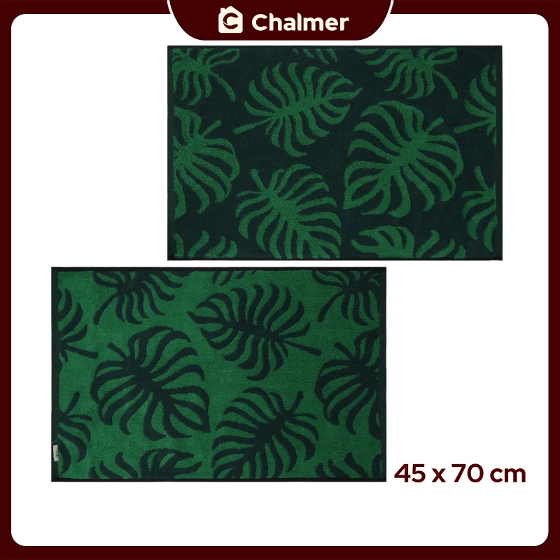 Product image Chalmer - Keset Chalmer 45 x 70 cm Keset Handuk Motif Keset Dapur Keset Kamar Mandi Bolak Balik 45x70 cm Green Leaf