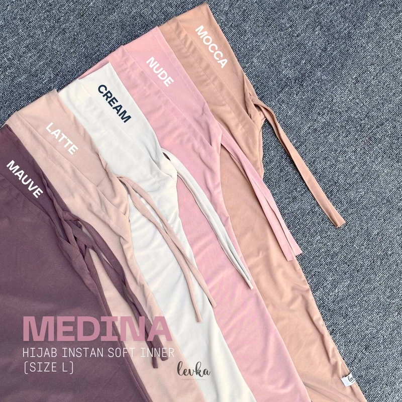 Product image Leika - LEIKAHIJAB- MEDINA HIJAB INSTAN SOFT INNER SIZE L WARNA CREAM
