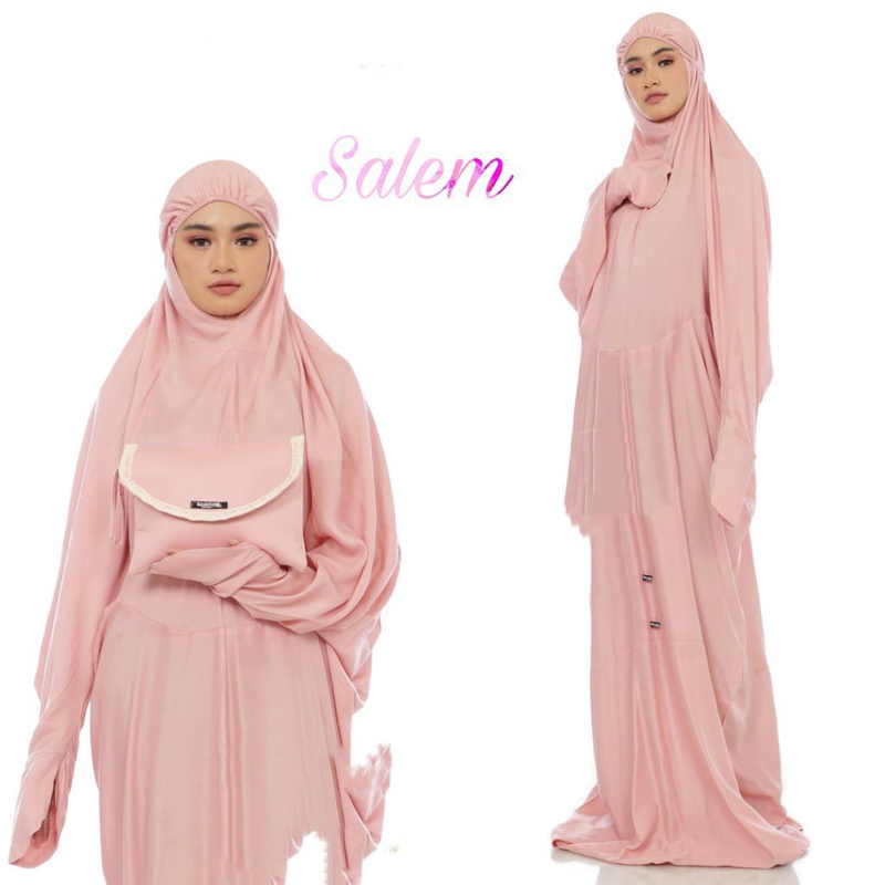 Product image Mukena Terusan Polos Tas Travelling Dewasa All Size Salem