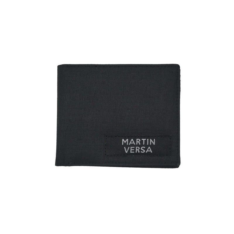 Product image Martinversa WL13 Dompet Lipat Uang Persegi Man Wallet Kain Kanvas Free Size Hitam