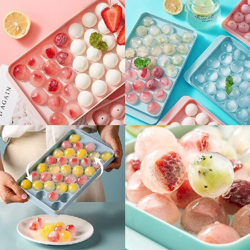 Product image V Lights - Cetakan Pembuat Bola Es Batu Mini Cetakan Es Batu Cocktail DP008 BIRU
