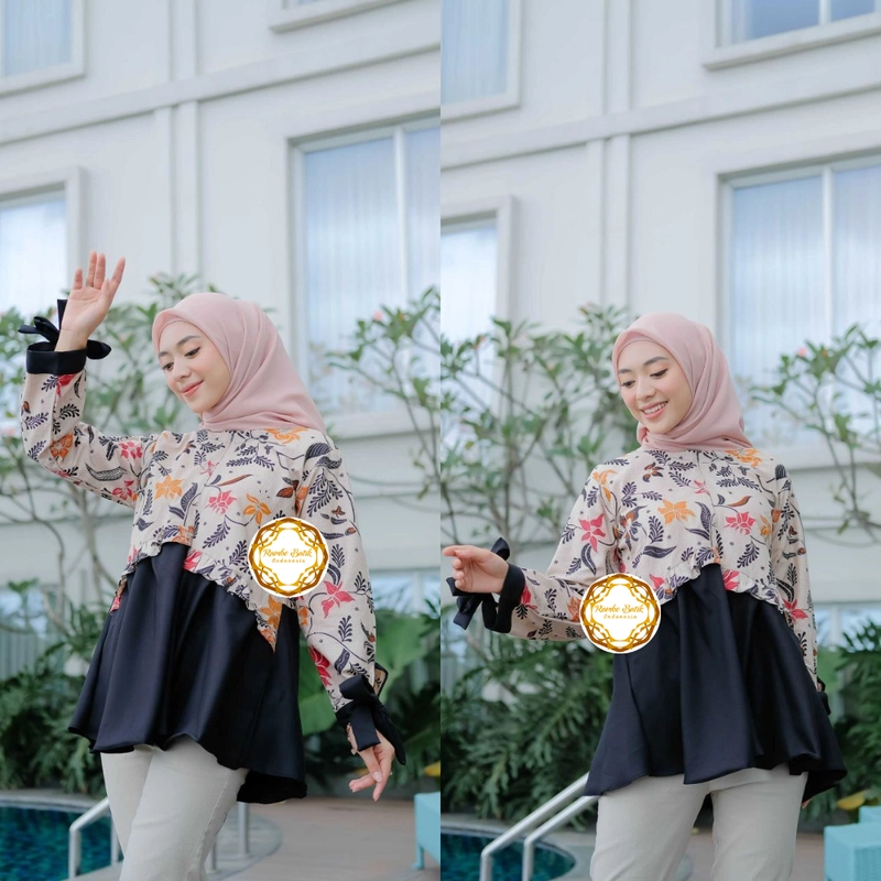 Product image Blouse Atasan Muslim Wanita Best Seller ORIGINAL - Tiga Varian Model XL Yasmine Blouse