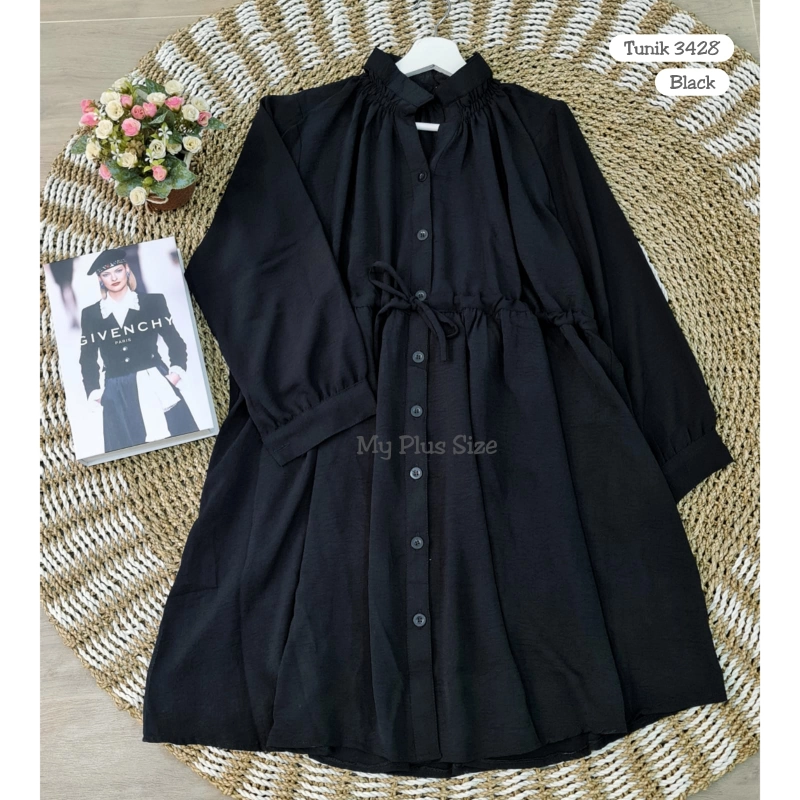 Product image My Plus Size - Tunik Jumbo Wanita 3428 Ld 125 cm / 135 cm & 150 cm 2XL BLACK