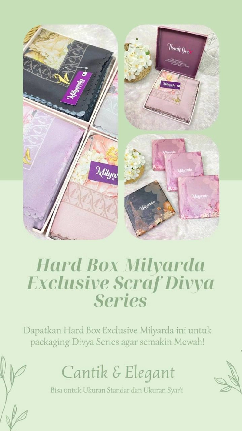 Product image Milyarda Hijab - SEGIEMPAT MOTIF DIVYA Standar Black