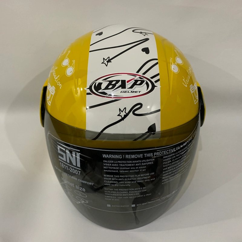 Product image CRX Helmet - Helm Nuvo Traveling Kuning Glossy - Helm SNI - Helm Dewasa L Traveling Kuning Glo