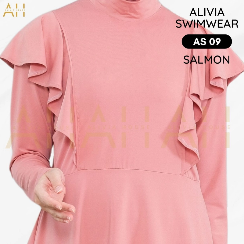 Product image Alivia House - ALIVIA SWIMWEAR AS09 Baju Renang Muslimah Dewasa Swimwear Muslimah Baju Renang S Salmon