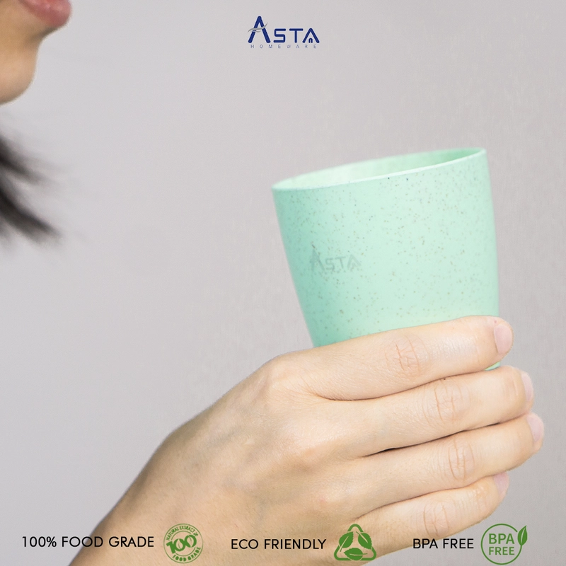 Product image Asta Homeware Official - Asta Gelas Jerami Gandum Tahan Panas Mug Cangkir Tebal Food Grade warna Pink