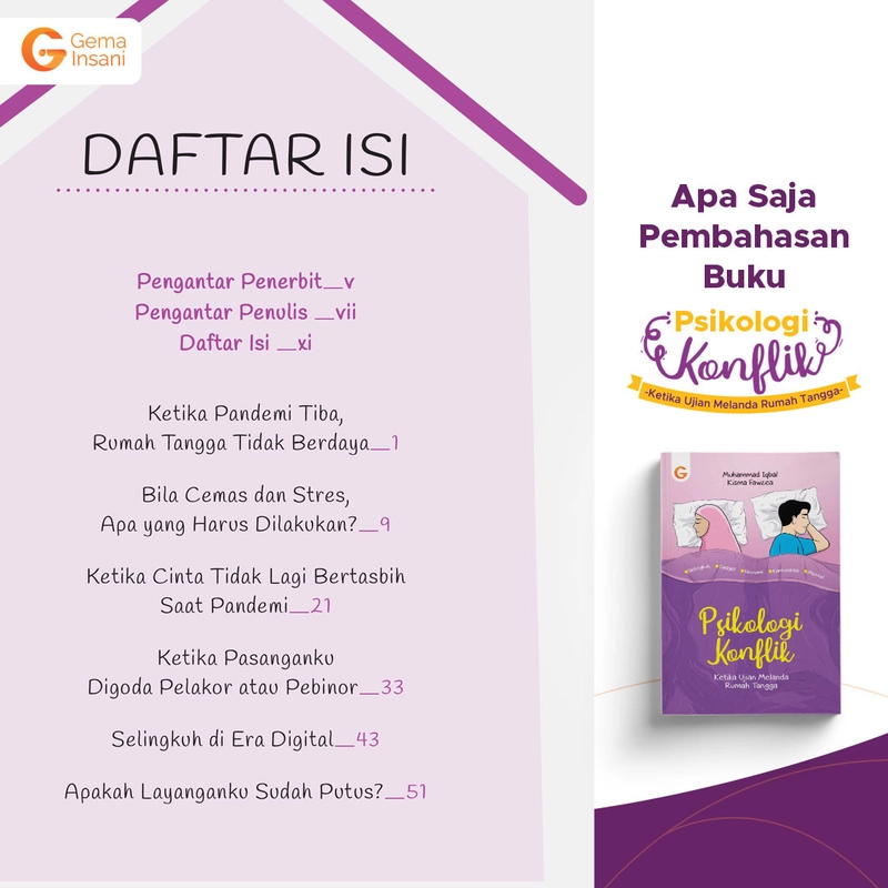 Product image Gema Insani - Psikologi Konflik Ketika Ujian Rumah Tangga Melanda 15 x 23 SC