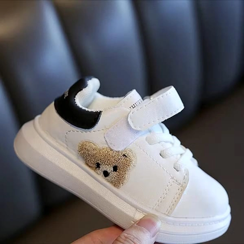 Product image Kawanian - Sepatu Anak Motif Beruang Perekat Velcro Usia 1 Sampai 3 Tahun 22 Hitam