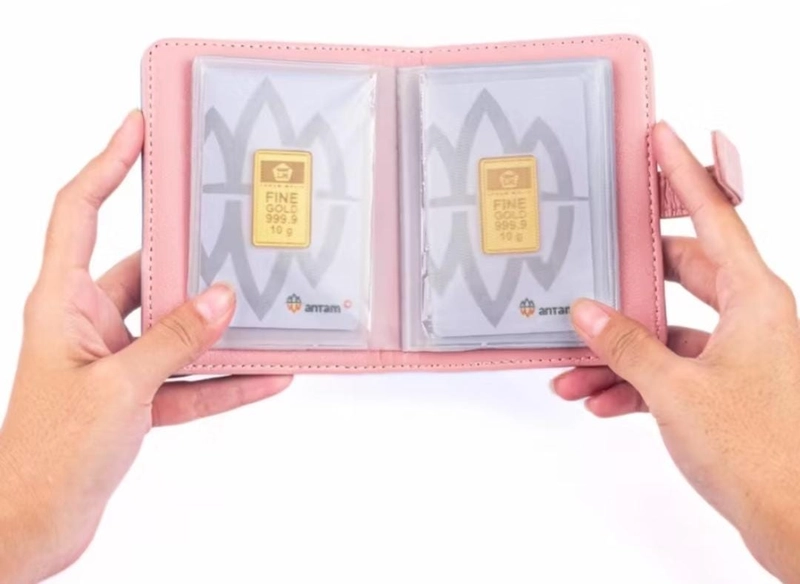 Product image Rizki Electronics - Dompet Emas Logam Mulia Antam Kartu mini-20 slot Request