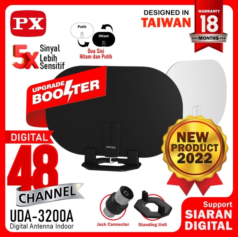 Product image UTAMAMEGA - Antena TV Digital Indoor DVB T2 Booster PX UDA3200A Type UDA3200A