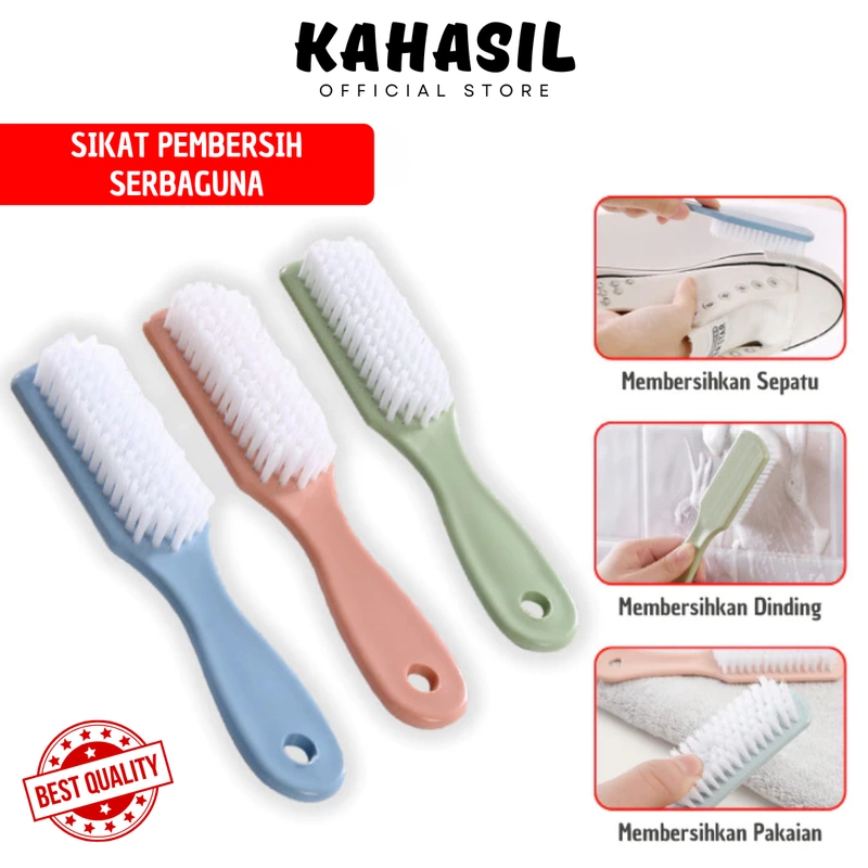 Product image KAHASIL - Sikat Gagang Bulu Lembut Pembersih Wc Lantai Kamar Mandi Toilet Cuci Baju Serbaguna KMJ094 RANDOM
