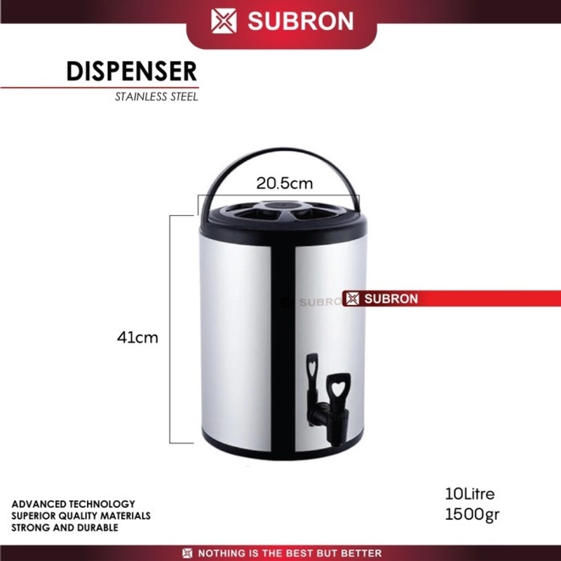 Product image Mumtazqu Store - SUBRON Water Jug Stainless steel Hot Cold 8 10 12 liter coffee juice 8L Water jug