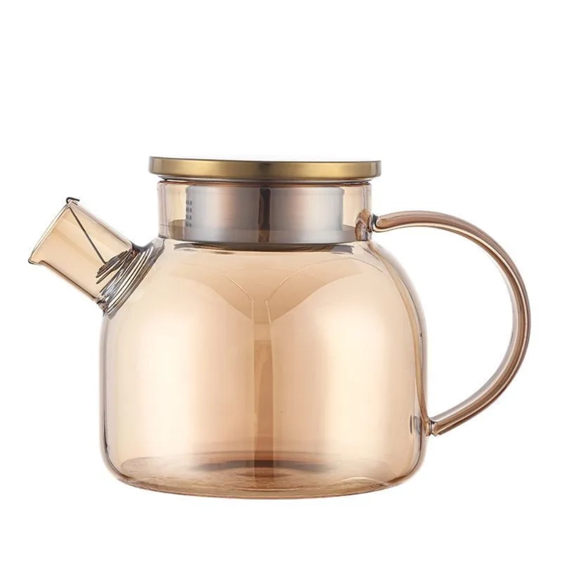 Product image RUMAH RAYA - (PO) Teko Kaca Teh Kopi Pitcher Glass - TK13 1000 ml Golden