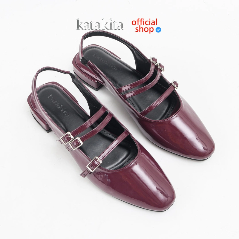 Product image Katakita - Katakita Gimy Sepatu Hak Wanita / Sandal Hak Wanita 3cm 39 Burgundy