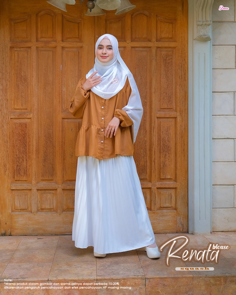 Product image Dzeera - RENATA BLOUSE / atasan remaja kekinian jacquard cotton premium S SQUASH