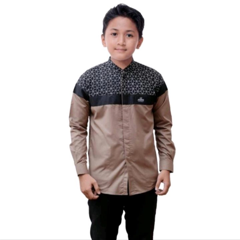 Product image Batik Alfin - Baju koko anak kombinasi batik lengan panjang bagus banget Xl Coksu