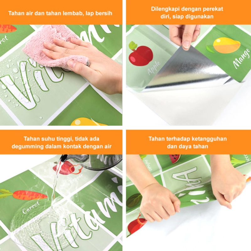 Product image Fafa Sticker Dinding Dapur Wall Stiker Anti Air Minyak Dan Api Sticker Hijau