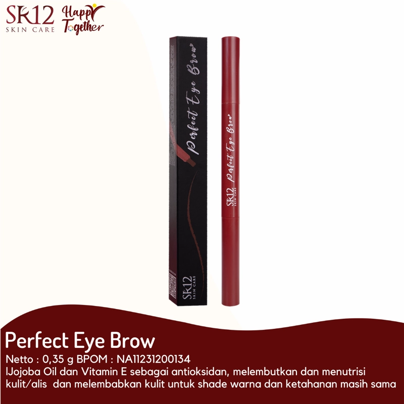 Product image SR12 Eyebrow Warna Dark Brown Dilengkapi Spoolie Brush Hasil Natural Tahan Lama 0,35g Perfect Eye Brow