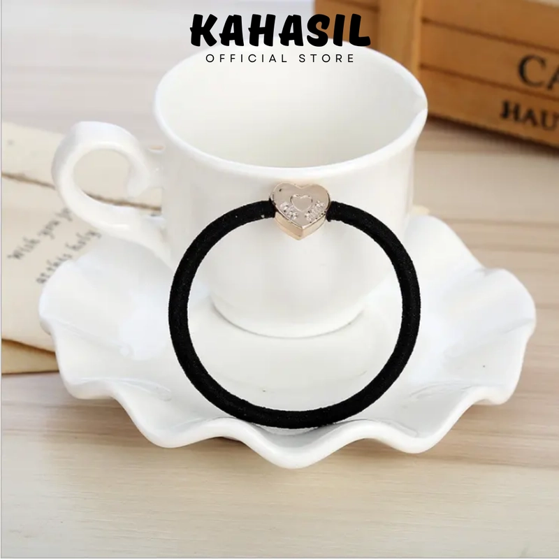 Product image KAHASIL - Ikat Kunciran Rambut Wanita Karet Hitam Polos Elastis KMJ224 all variant all variant