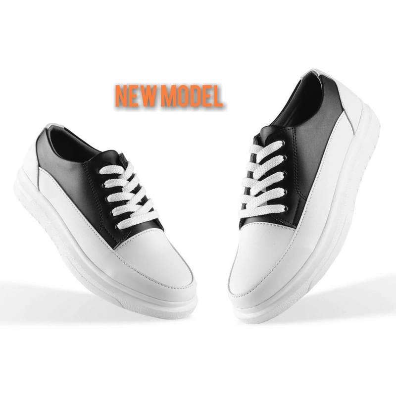 Product image AYESHA ALZ 9104 Black White Sepatu Sneakers Wanita Korea Kekinian 36 Black White