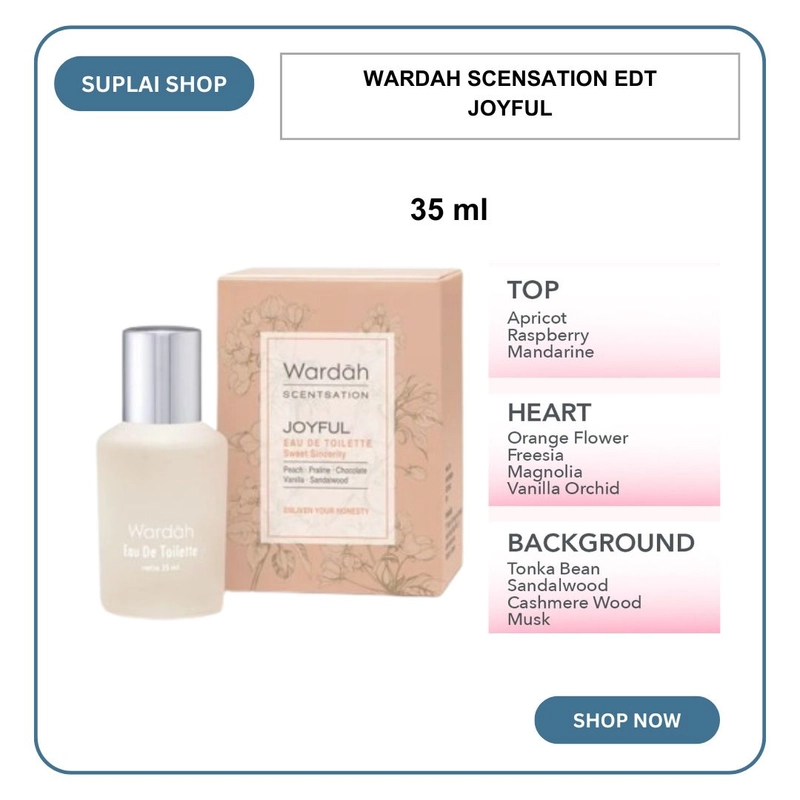 Product image SUPLAI SHOP - Parfum EDT Wanita Wardah Scentsation Eau De Toilette Joyful Isi 35 ml