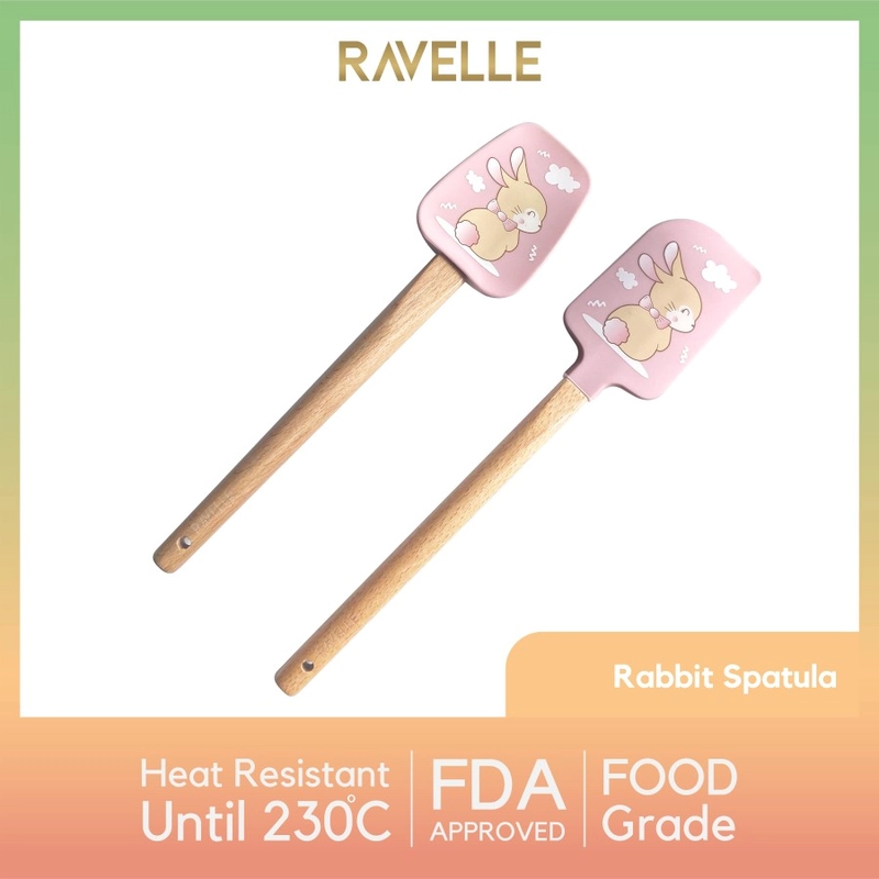 Product image UTAMAMEGA - Spatula Peralatan Masak Ravelle Motif Rabbit Sutil Set 2 Pcs Motif Rabbit