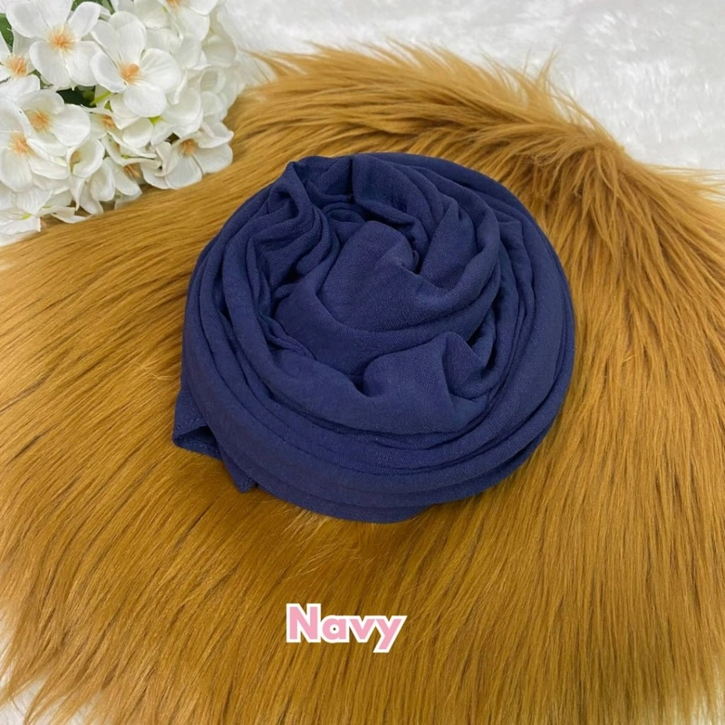 Product image Milyarda Hijab - Bergo Airflow Ukuran M Bergo Tali Crinkle M Dongker