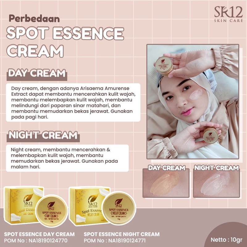 Product image SR12 Spot Cream Essence Day Dan Night Memudarkan Flek Hitam 10 gr Night