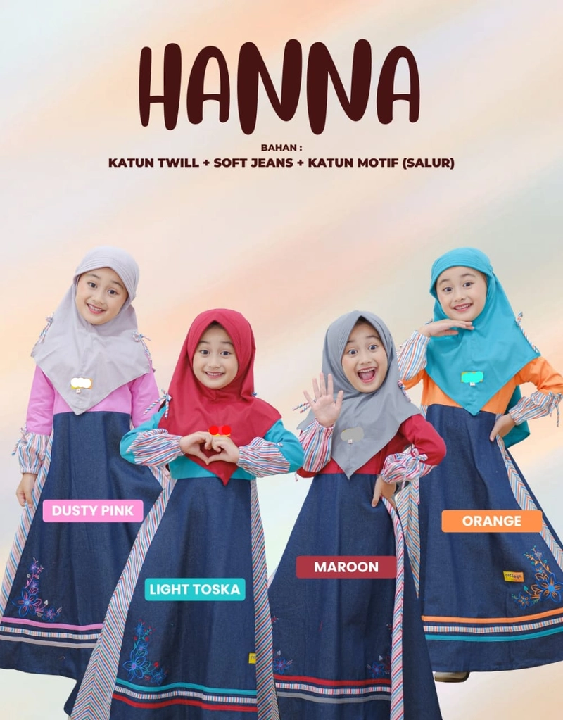 Product image AL Irsyad Store - GAMIS ANAK HANNA Beli 1 Free Babygold 5 ORANGE