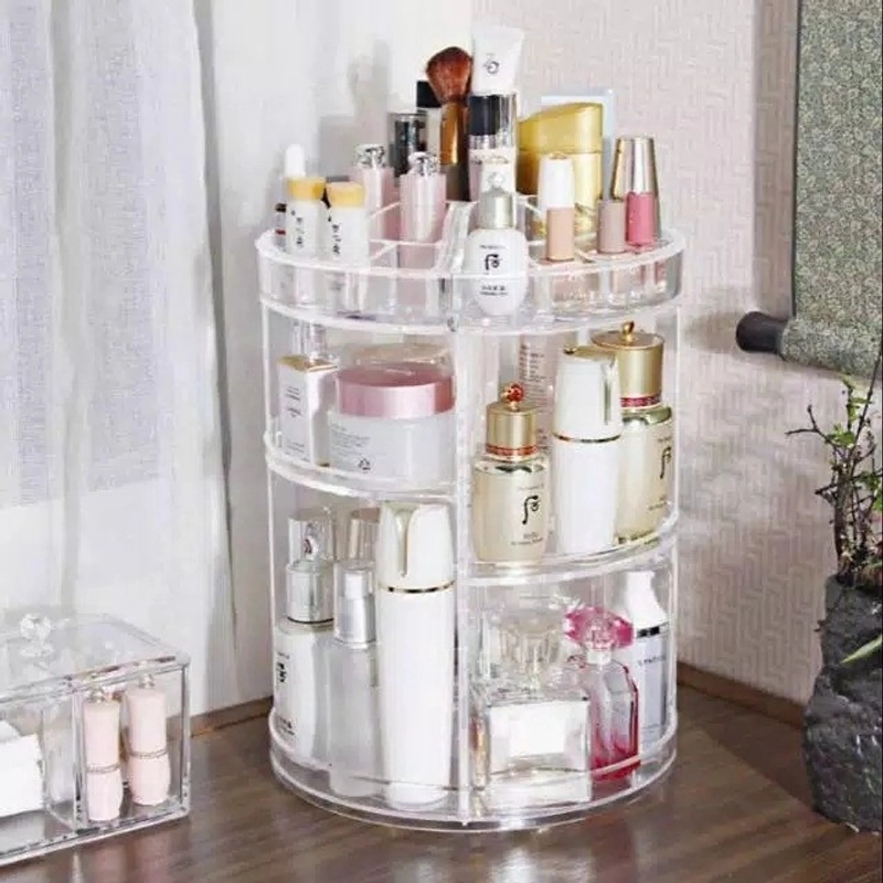 Product image [PO] Orderpedia Kichen - Rak Kosmetik Putar 360 Derajat Transparan 1000gr Transpran