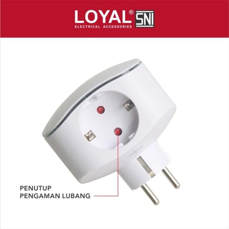 Product image UTAMAMEGA - Loyal LY907 Steker Stop Kontak 3 Lubang + 2 USB + Lampu Indikator Type LY907