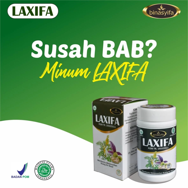 Product image LAXIFA Obat Detox Pelancar BAB Lancar Herbal Pembersih Usus Kotor dan Detoksifikasi Obat Susah BAB S 60 kapsul Herbal
