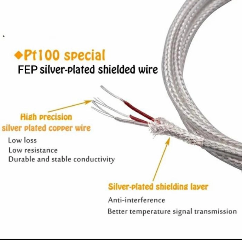 Product image Sparepart Industri - 6 Core Wire Teflon cable extension PT100 Kabel Ekstensi PT100 40 gram 6*7/0.15mm