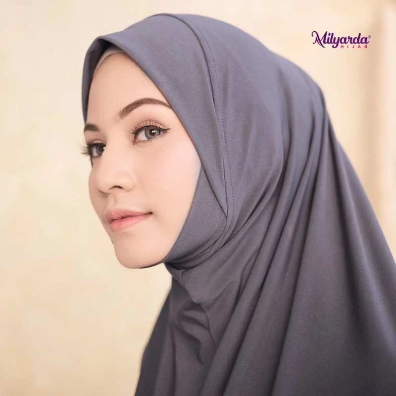 Product image Milyarda Hijab Official - Bergo Anneira Size XL Jumbo Abu Tua