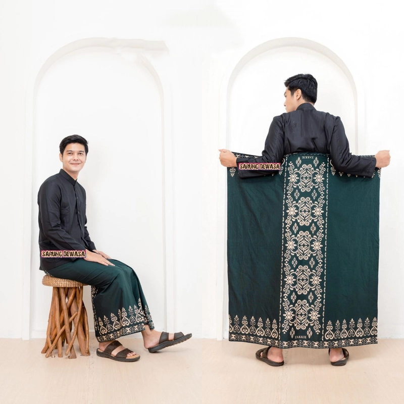 Product image Kois Batik - Sarung Dewasa Sarung original zc banyak pilihan Sarung dewasa Zc hijau