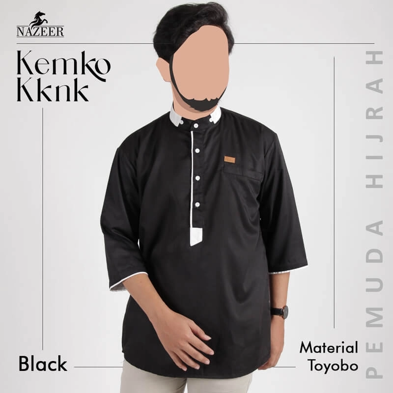 Product image Nazeer - Kemeja Koko Pria Kemko KKNK M Black