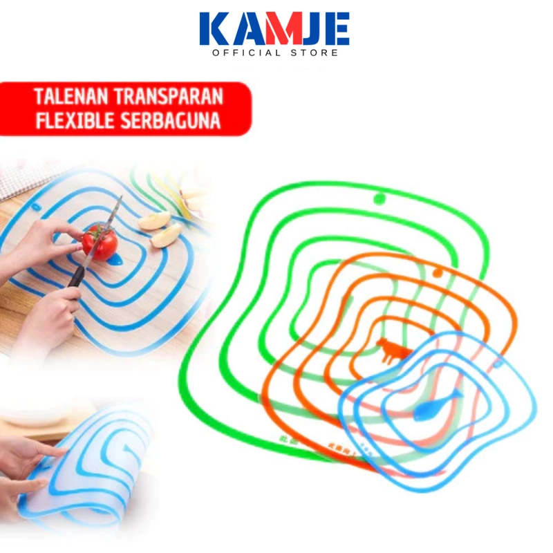 Product image KAMJE Talenan Dapur Plastik Transparan Anti Jamur Anti Slip Cutting Board Aesthetic Serbaguna KMJ265 KMJ265 SMALL