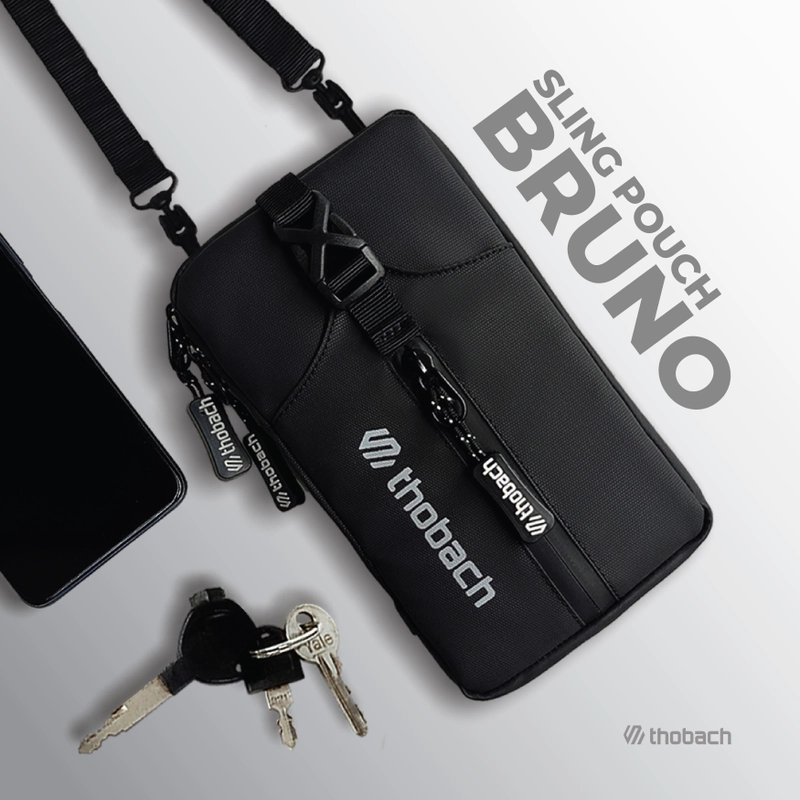 Product image Thobach official - THOBACH Sling Pouch / Sling Phone Anti Air Waterproof BRUNO 100 gr Hitam