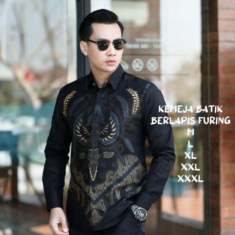 Product image Kois Batik - Kemeja Batik Pria Moden Berlapis Furing Sangat Nyaman Dipakai Motif presiden M Kemeja presiden
