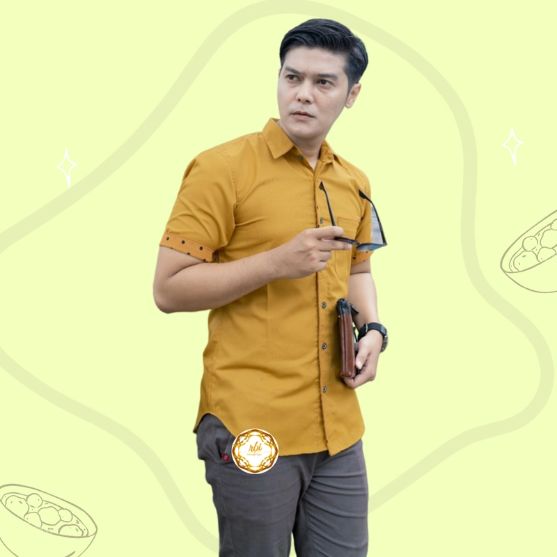 Product image Batik Couple Belinda Spesial Premium dan Original Hem Saja Size M Warna Mustard
