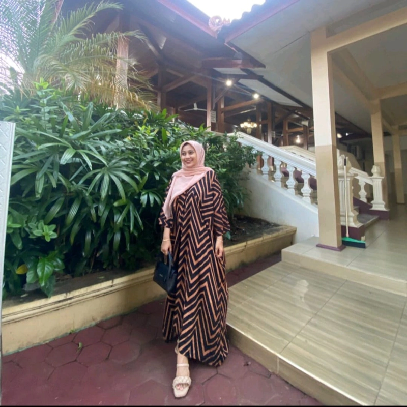 Product image Batik Ayodha - KAFTAN LYBEL MIDI ALLSIZE JUMBO Allsize Hitam