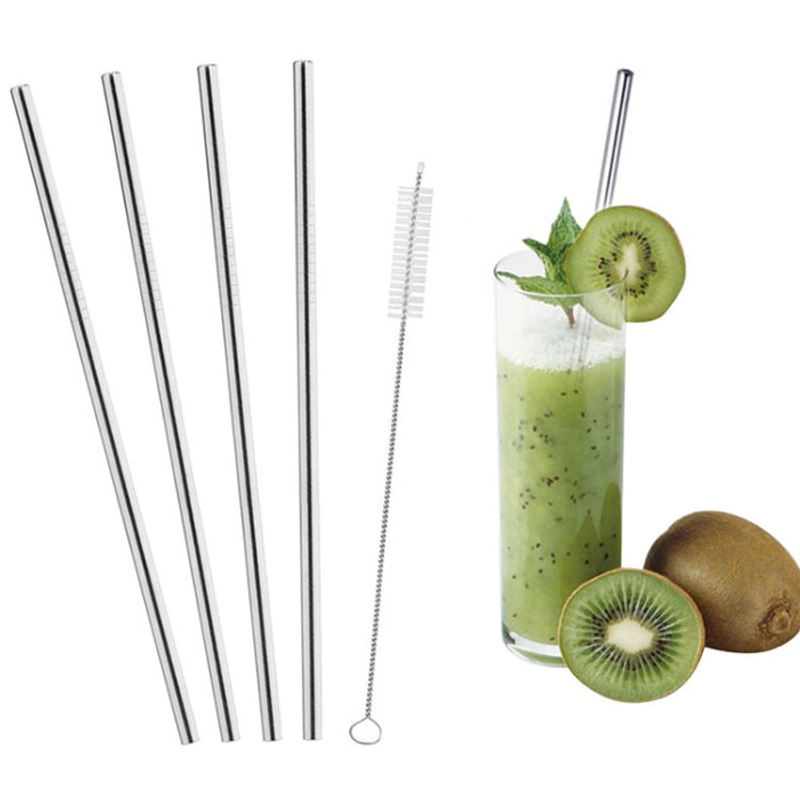 Product image KAMJE Sedotan Stainless Steril Anti Karat Reusable Straw Bengkok Melengkung Lurus dan Sikat KMJ183 SIKAT