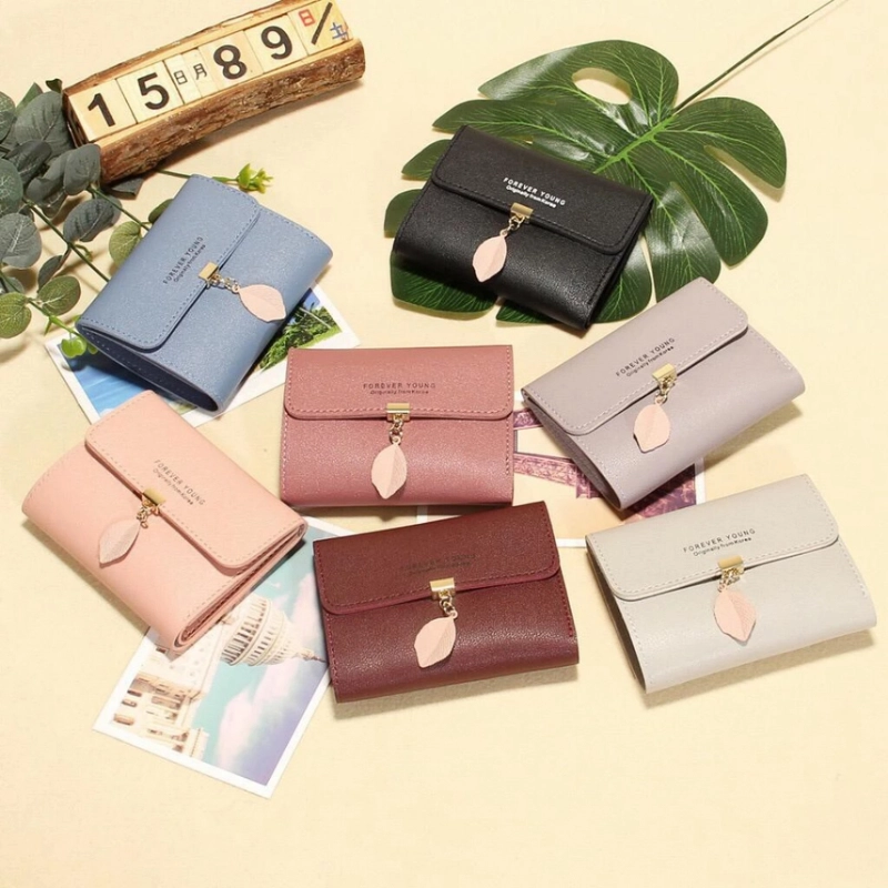 Product image KAHASIL - Dompet Lipat Wanita Pendek Mini Kecil Lucu Bahan Kulit PU Leather KHDP53 all variant DUSTY PINK